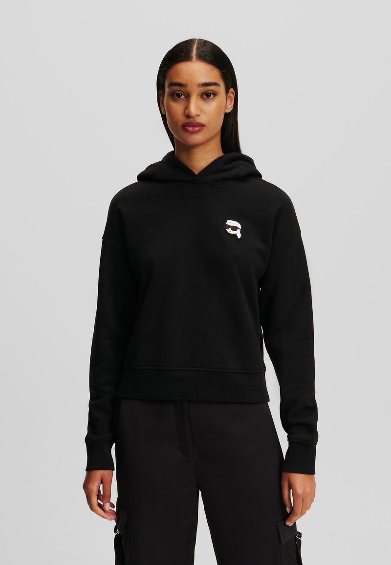 KARL LAGERFELD IKON PATCH - Sweat à capuche - black