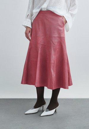 BRAYLIN - Jupe en cuir - berry