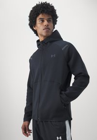 Under Armour UNSTOPPABLE FLEECE - Zip-up sweatshirt - black