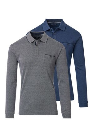 2ER PACK  - Poloshirt - grau   blau