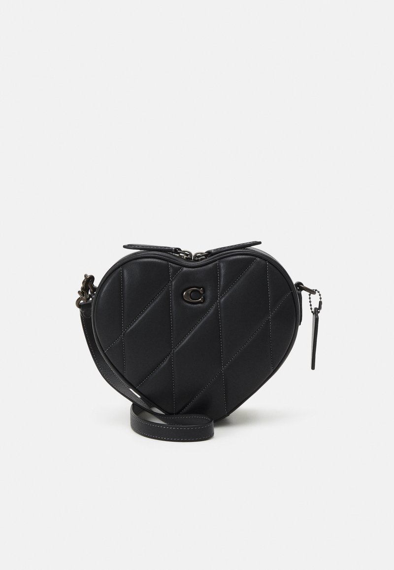COACH QUILTED HEART - Mala a tiracolo - black