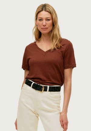 SELENE - Basic T-shirt - braun