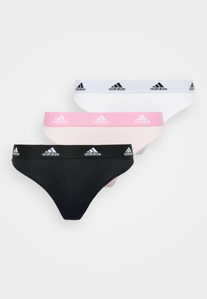 THONG 3 PACK - String - white/black/pink