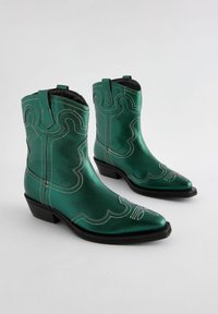Next FOREVER COMFORT STITCHED WESTERN - Kovbojské/motorkářské kotníkové boty - petrol silver