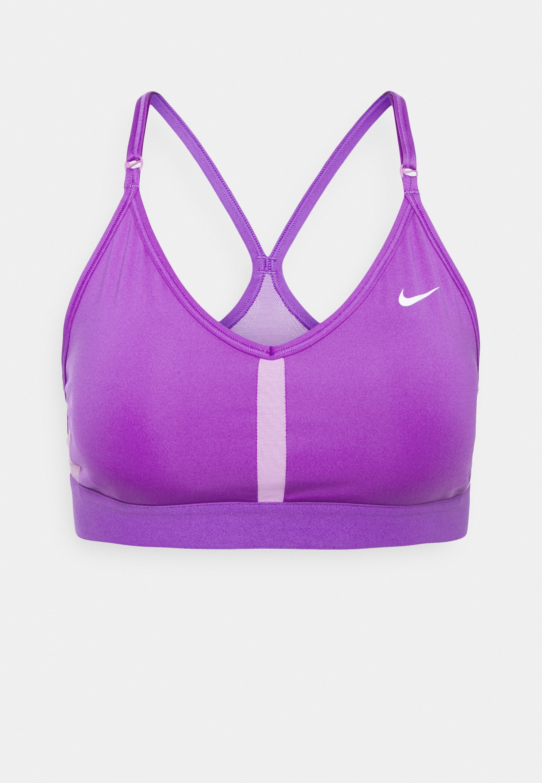 Nike Performance INDY BRA V-NECK - Light support sports bra - wild  berry/violet shock/white/purple - Zalando.ie