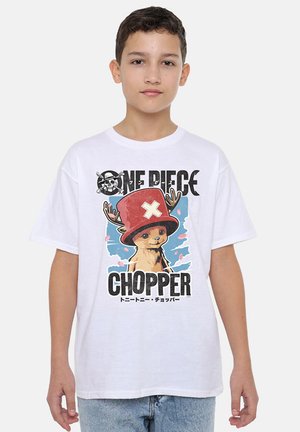 ONE PIECE CHOPPER - Print T-shirt - white