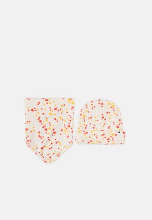 BIB AND HAT SET UNISEX - Beanie - beige/red