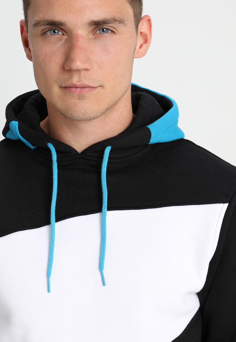 Urban Classics ZIG ZAG Hoodie blackturquoise Zalando.no Urban Classics ZIG ZAG - Hoodie - black/turquoise