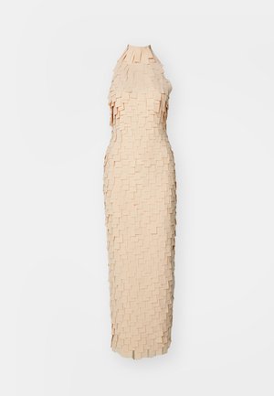 MULTI RECTANGLE TURTLE NECK DRESS - Oblečenie na špeciálnu príležitosť - light beige