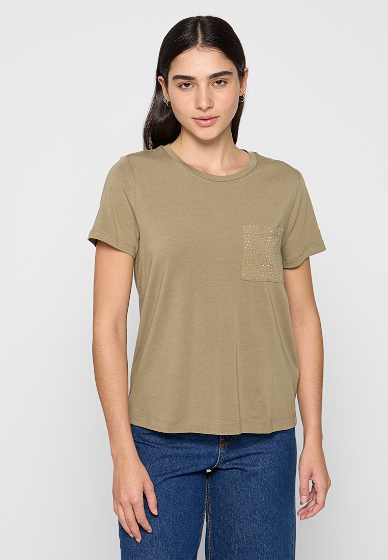 DKNY T-shirt basic lichtbruin