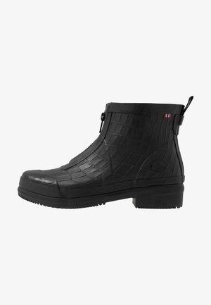GYDA CROCO ZIPPER - Gummistiefel - black