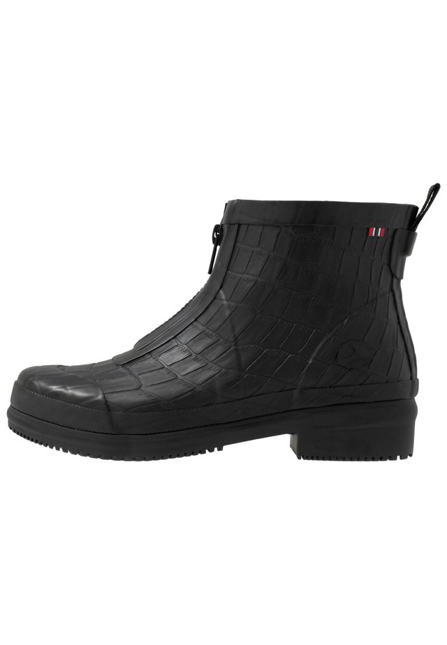 GYDA CROCO ZIPPER - Gummistiefel - black