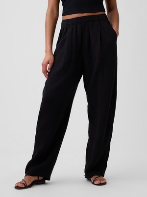 GAP BARREL - Pantalones - black