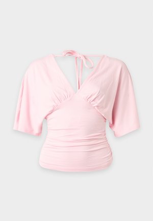 Gina Tricot, SHAPED V NECK - T-shirt basique - pink a boo