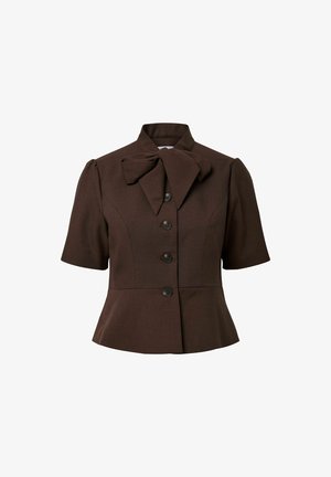 YAS, BLAZER YASRIU 2/4 SCARF - Blazer - coffee bean