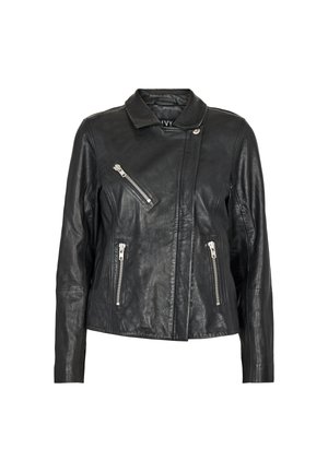 KYLIE BIKER - Leren jas - black