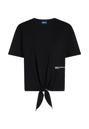 Karl Lagerfeld Jeans, KLJ REGULAR TIED TEE - Μπλουζάκι με στάμπα - black