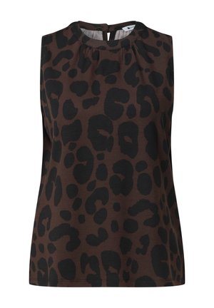 Street One, TOP MIT RUNDHALS UND ZEBRA-PRINT - Débardeur - molten earth