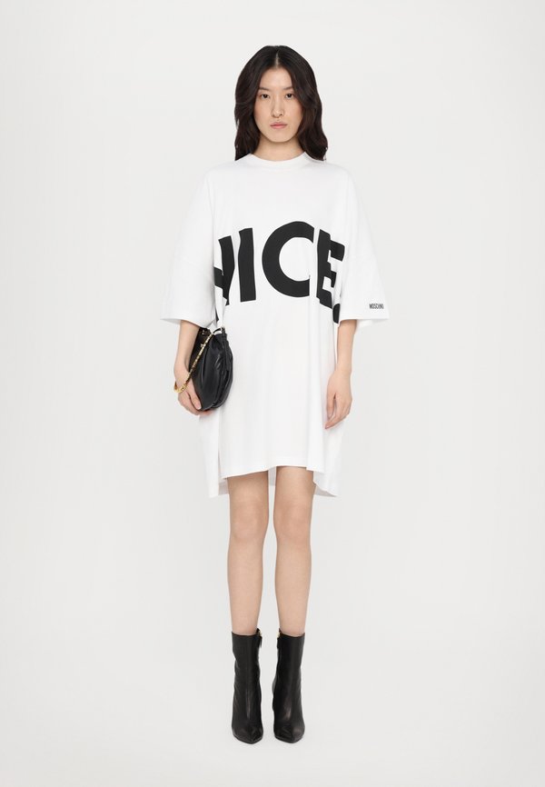 READ THROUGH THE LINES - Jersey dress - fantasia bianco3