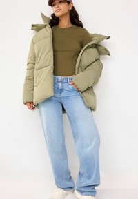 Next HOODED PADDED - Zimný kabát - sage green