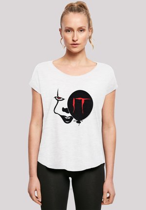 LONG CUT IT FILM ES STEPHEN KING PENNYWISE SMILE - Print T-shirt - white