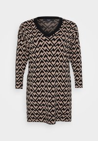 VMCARIA BATWING DRESS - Pulóverruha - black/silver mink