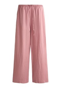 LINEN STRAIGHT-LEG - Hlače - mottled pink