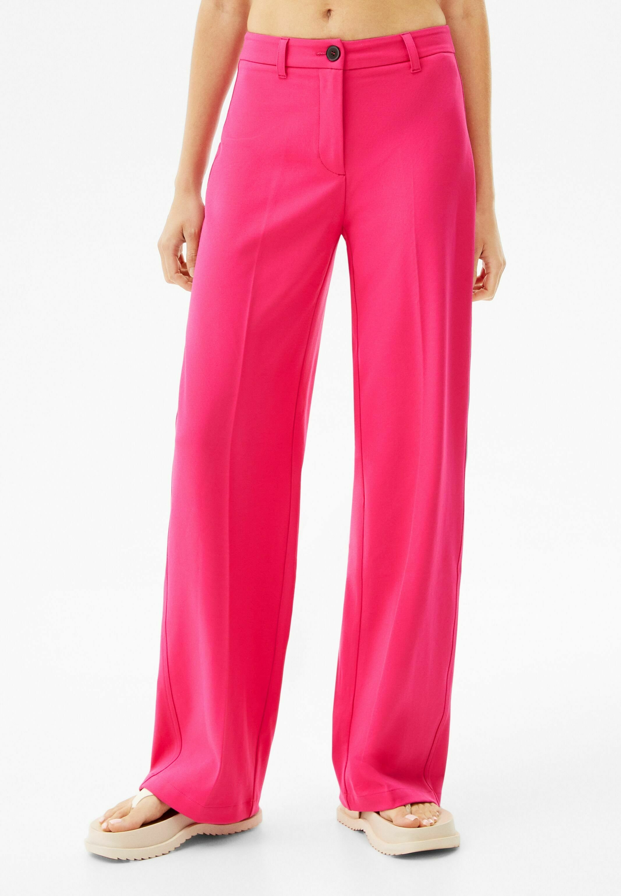 Bershka WIDE LEG WITH LOOPS - Pantaloni - pink/fuxia - Zalando.it