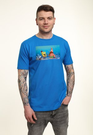 SPONGEBOB SQUAREPANTS CHRISTMAS BUDS - Print T-shirt - bright blue