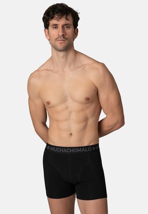 MUCHACHOMALO, MEN 6-PACK BOXER SHORTS SOLID - Lange Boxershorts - black blue grey