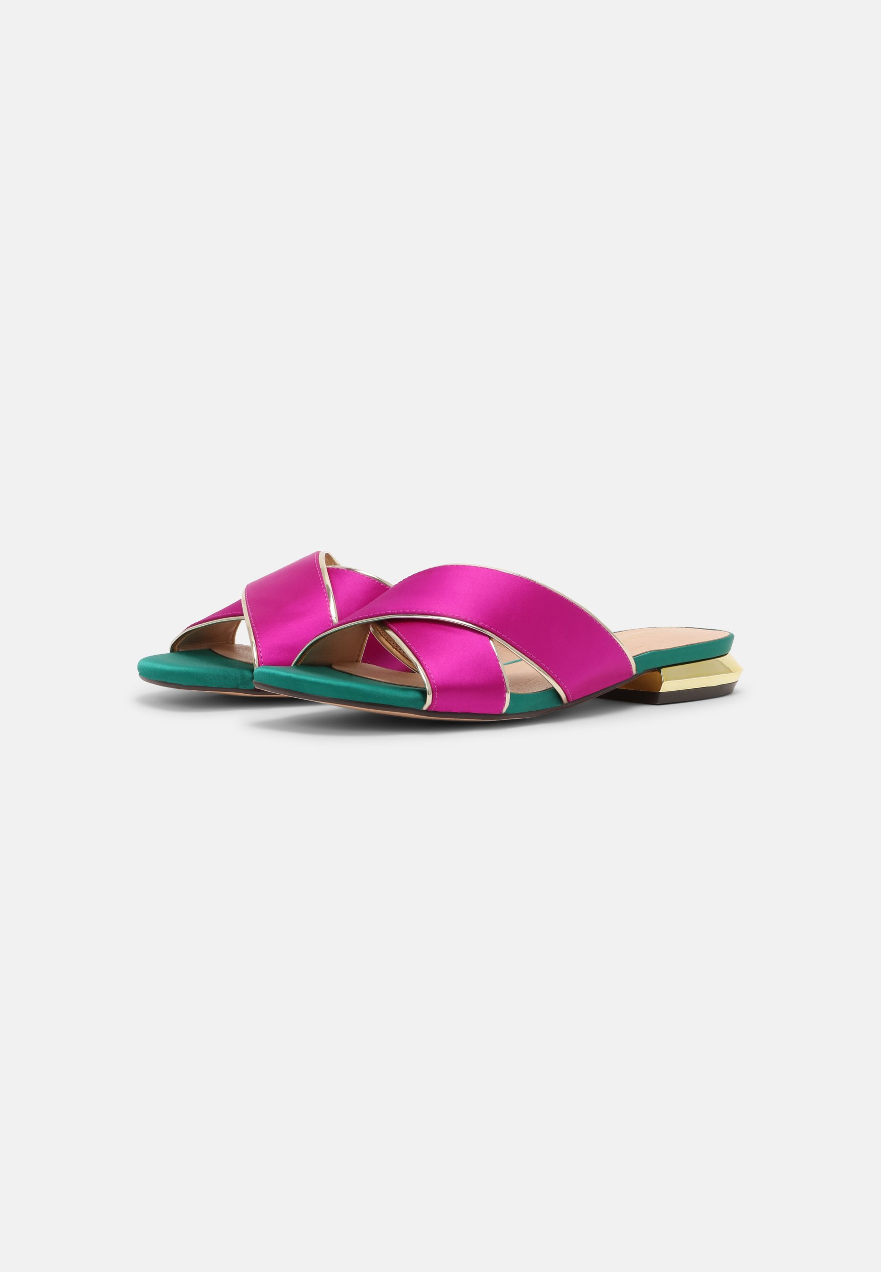 Menbur Sandalias planas - bugainvillea/verde - Zalando.es