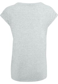 Lys grå kortærmet t-shirt med rund halsudskæring, let løs pasform, glat tekstur og ingen synlige mønstre eller hardware.