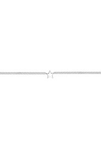 Sølvvævet armbånd med en central stjernecharme, glat tekstur og indviklet kædedesign. Længden kan justeres for at passe til forskellige håndledsstørrelser.