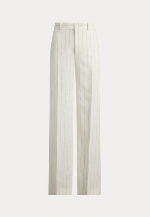 Lauren Ralph Lauren Petite, STRIPED LINEN WIDE-LEG PANT - Stoffhose - white/blue multi