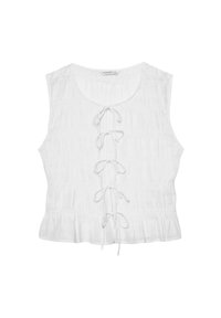CREASED WITH TIES - Bluse - white