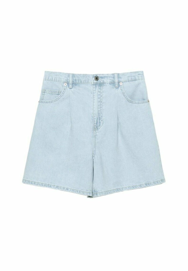 Stradivarius Jeansshort lichtblauw denim
