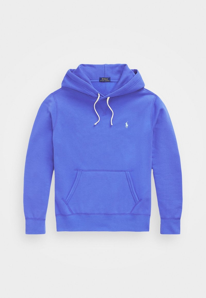 Lila huva tröja med ficka fram, snörning i huvan och logotyp på bröstet. Mjuk tyg med ribbade ärmslut och fåll.