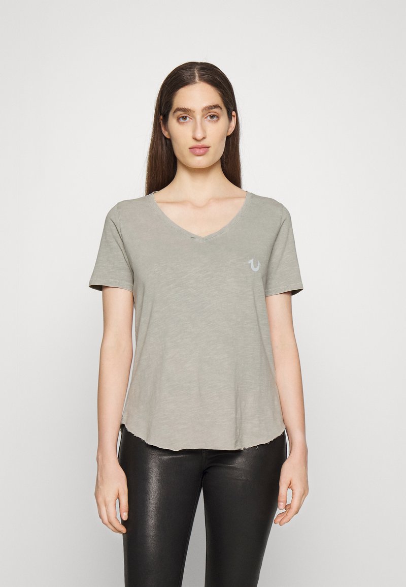 Damen T-Shirts | True Religion DIRECT DYE T-Shirt basic grey/grau - MC03592 Damen T-Shirts | True Religion DIRECT DYE T-Shirt basic grey/grau - MC03592