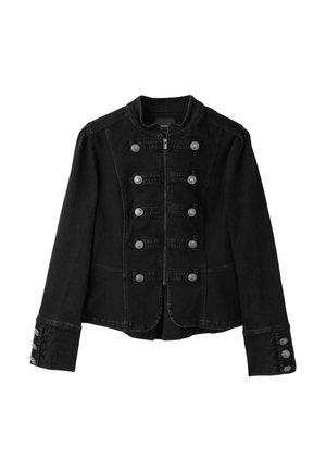 Stradivarius, PEPLUM BUTTON JACKET - Veste en jean - grey
