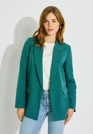 Grain de Malice, VESTE BLAZER COL TAILLEUR - Abrigo corto - vert