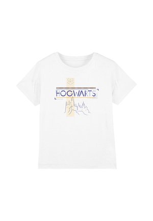Cotton Soul, HARRY POTTER HOGWARTS CASTLE LINE DRAWING UNISEX - Print T-shirt - white