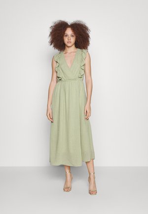 ONLY ONLLONDONRUFFLE MIDI DRESS - Hverdagskjole - reseda