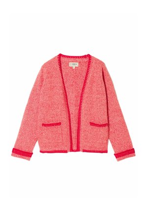 FatFace, KNITTED EDGE TO EDGE CARDIGAN - Strickjacke - red