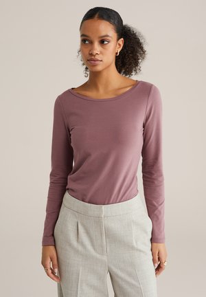 Tops ar garām piedurknēm - old rose