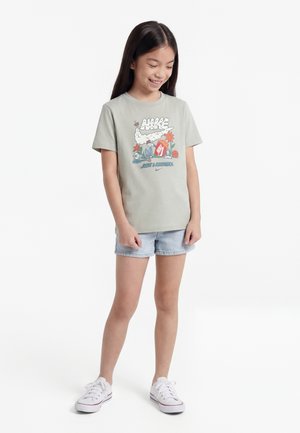Nike Sportswear TEE BOXY REST UNISEX - T-shirt imprimé - spruce fog