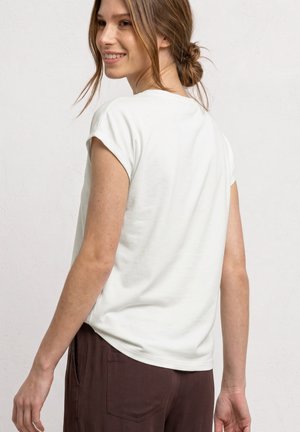 Street One, T-SHIRT MIT STRUKTURMIX UND TAPE - Blouse - off white