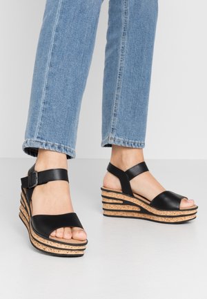 Plateausandaler - black