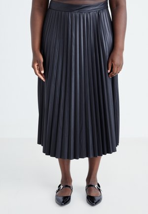CARANINA CALF SKIRT - Gonna a pieghe - black