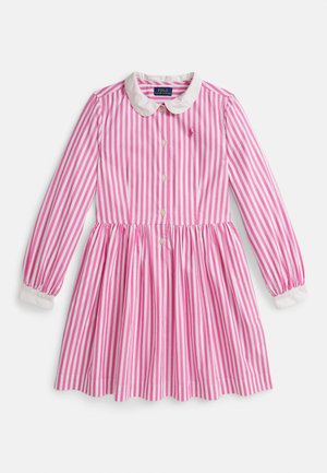 STRIPED COTTON POPLIN SHIRTDRESS 7-14Y - Abito a camicia - desert pink/white