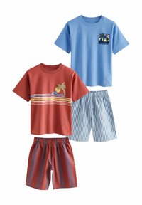 Next - REGULAR FIT - CHECK SHORT 2 PACK SET - Nachtwäsche Set - red blue Thumbnail-Bild 1